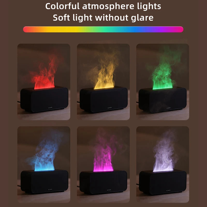 Mini Ultrasonic Aroma Diffuser with Flame-Style LED Humidifier
